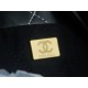 Chanel 23c 22 Bag Medium Black and Gold with White Stripe Glossy Calfskin  