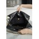 Chanel 22P 22 Bag Small Black and Gold with White Stripe Calfskin  