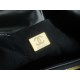 Chanel 22P 22 Bag Small Black and Gold with White Stripe Calfskin  