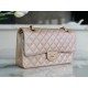 CF Classic Flap in Caviar Leather Medium Champagne Pink  