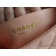 Chanel Metal Ball Square Bag Coral Pink Lambskin  