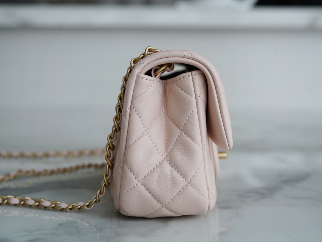 Chanel Metal Ball Mini Bag Sakura Pink Lambskin  