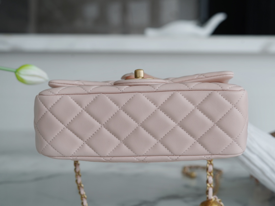 Chanel Metal Ball Mini Bag Sakura Pink Lambskin  