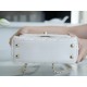 Chanel Coco Handle Mini Pearl White Calfskin  