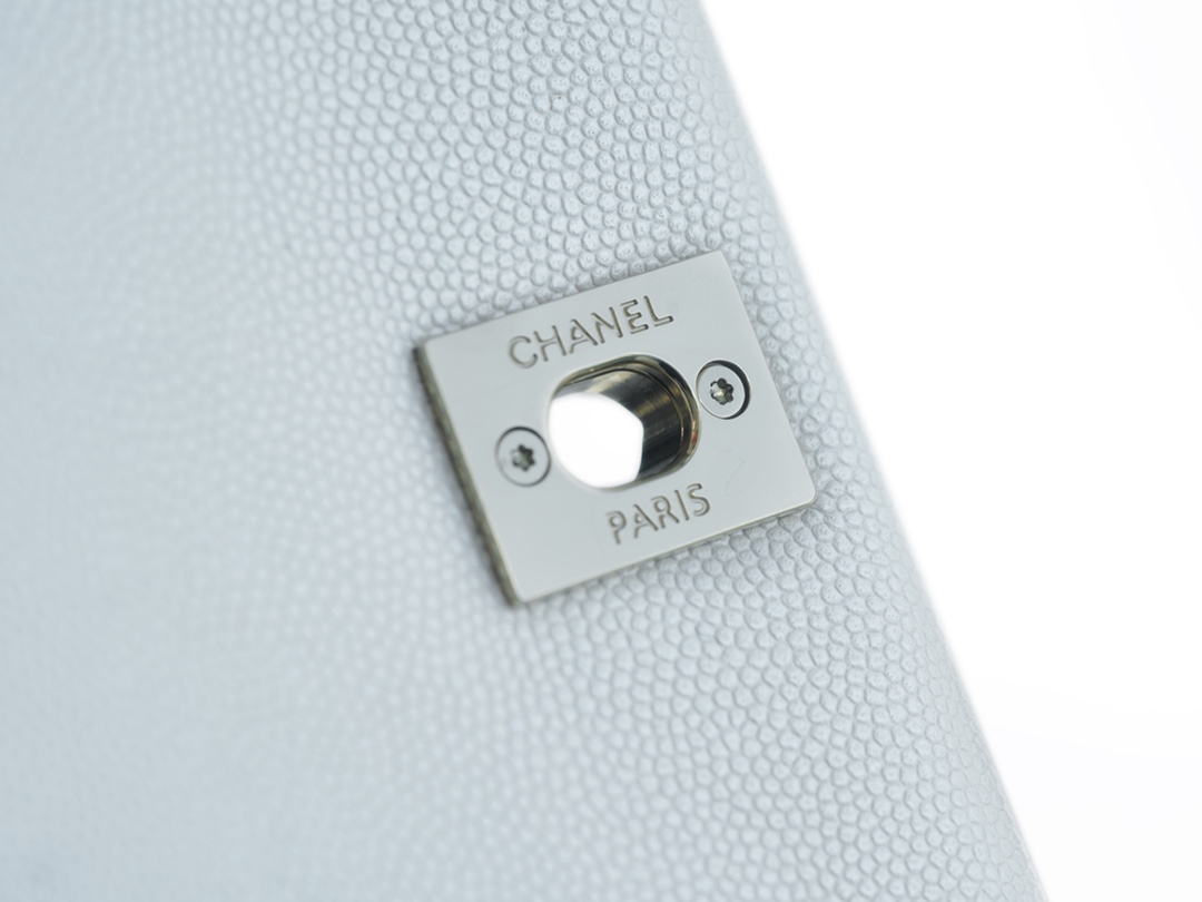 Chanel Coco Handle Mini Pearl White Calfskin  