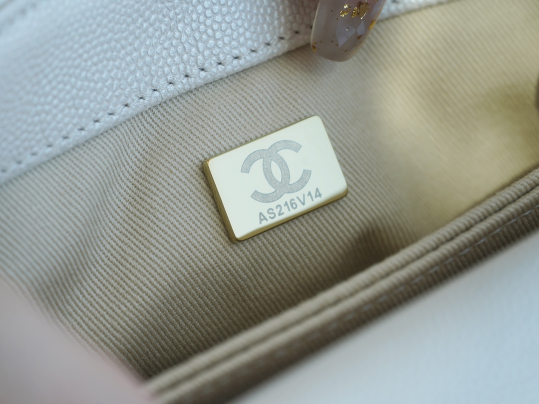 Chanel Coco Handle Mini Pearl White Calfskin  