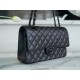 CF Classic Flap in Original Caviar Leather Medium Holographic Black Gunmetal  