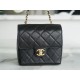 Chanel 22K Vintage Square Bag Black and Gold  