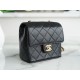 Chanel 22K Vintage Square Bag Black and Gold  