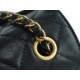 Chanel 22K Vintage Square Bag Black and Gold  