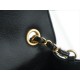 Chanel 22K Vintage Square Bag Black and Gold  