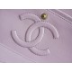 CF Classic Flap in Caviar Leather Medium Sakura Pink  