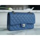 CF Classic Flap in Caviar Leather Medium Blue  