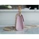 Chanel 22B Enamel Handle Chain Bag Medium Pink  