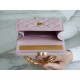 Chanel 22B Enamel Handle Chain Bag Medium Pink  