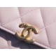 Chanel 22B Enamel Handle Chain Bag Medium Pink  