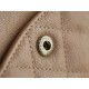 CF Classic Flap in Washed Calfskin Small Khaki  