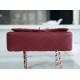 CF Classic Flap in Washed Calfskin Small Pig Liver Red  