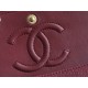 CF Classic Flap in Washed Calfskin Small Pig Liver Red  