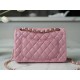 CF Classic Flap in Washed Calfskin Small Pearl Pink  