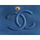 CF Classic Flap in Washed Calfskin Small Pearl Blue  