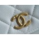 Chanel 22A Gold Mini White Lizard-Print Calfskin with Vintage Gold Clasp  