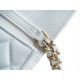 Chanel 22A Gold Mini White Lizard-Print Calfskin with Vintage Gold Clasp  