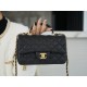 Chanel 2021 SS Spring/Summer New Handle CF Mini Twilight Black Washed Calfskin  