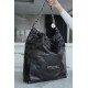 Chanel 22P 22 Bag Large Black and Silver  