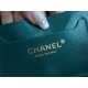 Chanel 22A Glossy Calfskin Backpack Lake Blue  