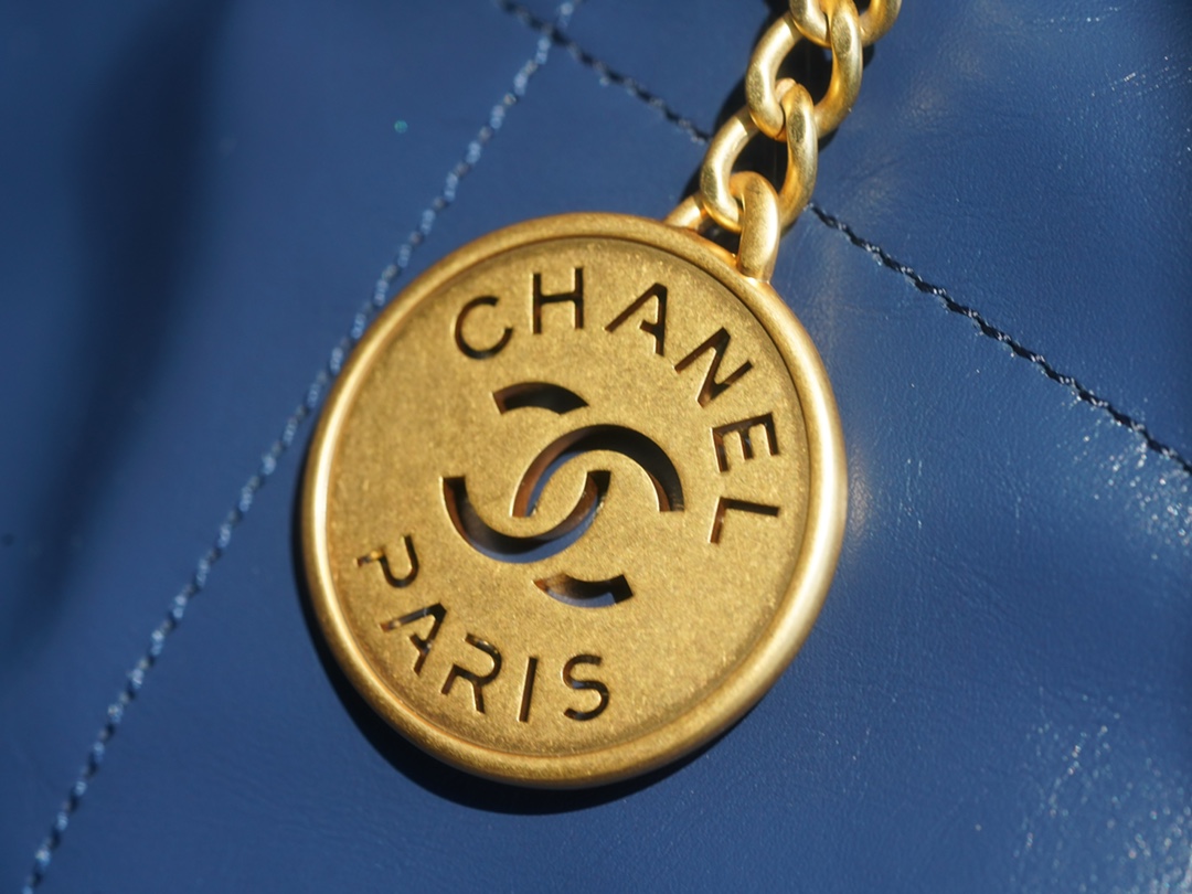 Chanel 22P 22 Bag Small Deep Blue  