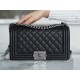 Chanel Leboy Large Quilted Black and Silver Medium Caviar Calfskin  