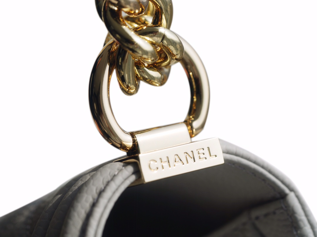 Chanel Leboy Large Quilted Grey Small Caviar Calfskin  