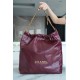 Chanel 22P 22 Bag Large Wine Red  