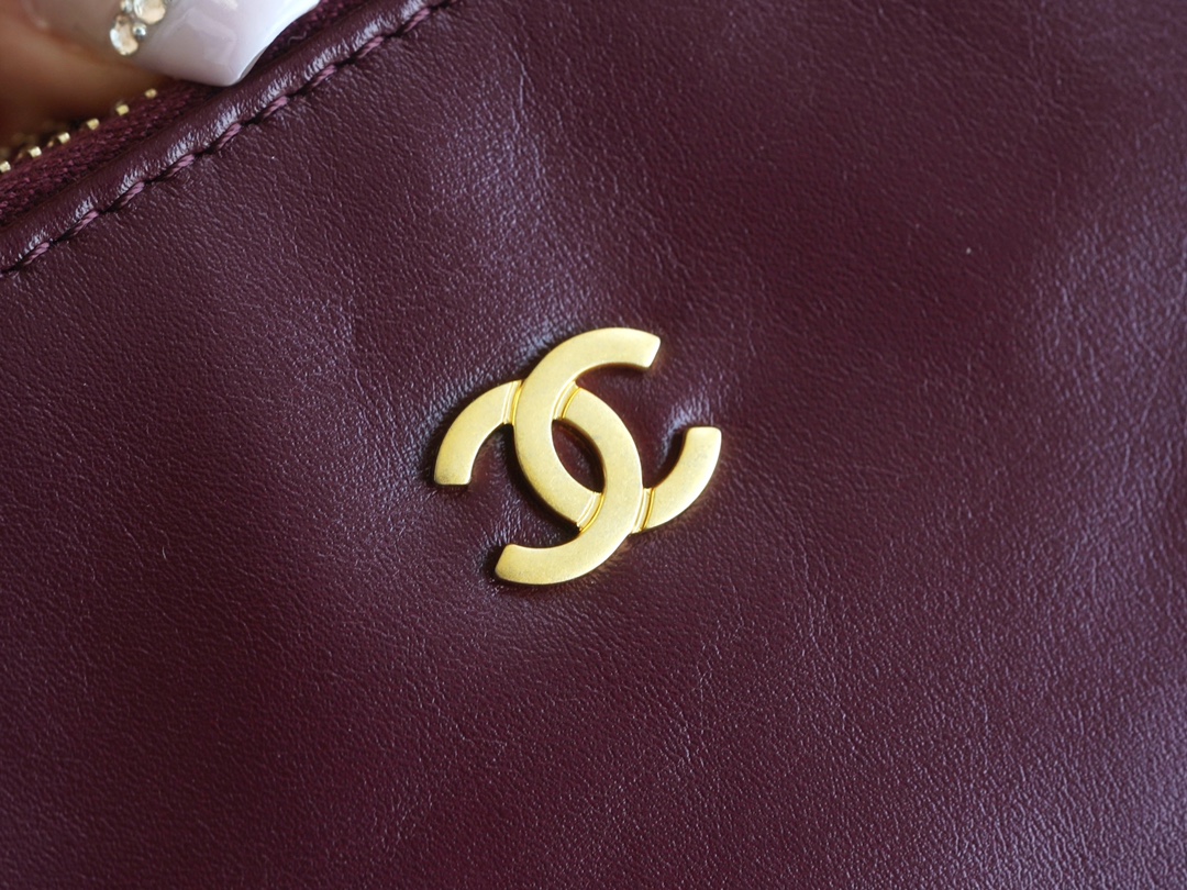 Chanel 22P 22 Bag Large Wine Red  