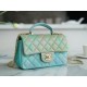 Chanel 2022 Top Handle CF Mini Gradient Green Mini CF Top Handle  