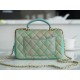 Chanel 2022 Top Handle CF Mini Gradient Green Mini CF Top Handle  