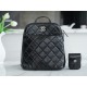 Chanel 22A Glossy Calfskin Backpack Black Glossy Calfskin  