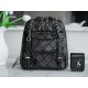 Chanel 22A Glossy Calfskin Backpack Black Glossy Calfskin  