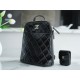 Chanel 22A Glossy Calfskin Backpack Black Glossy Calfskin  