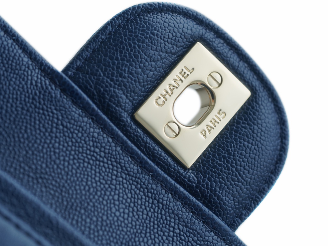 CF Classic Flap Washed Calfskin Small Starry Blue  