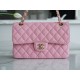 CF Classic Flap Washed Calfskin Small Sakura Pink  