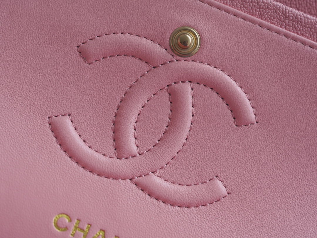 CF Classic Flap Washed Calfskin Small Sakura Pink  