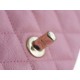 CF Classic Flap Washed Calfskin Medium Pink  