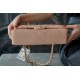 CF Classic Flap Washed Calfskin Medium Milk Tea Apricot  