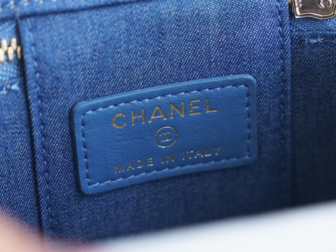 Chanel 22C Denim Metal Ball Box Bag Chanel Denim Collection  