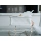 Chanel 22K Postman Tofu Bag White Fine Grain Calfskin  