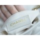 Chanel 22K Postman Tofu Bag White Fine Grain Calfskin  