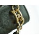 Chanel 22K Chain Mini Phone Bag Cuban Green Lizard-Print Calfskin  