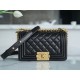 Chanel Leboy Black and Gold Small Lambskin  